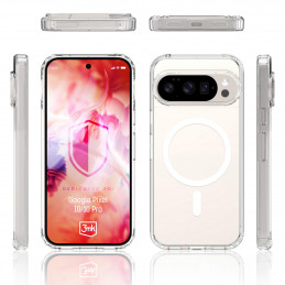 3mk „Armor MagCase“, skirtas „Google Pixel 10“ / „Google Pixel 10 Pro“ – skaidrus