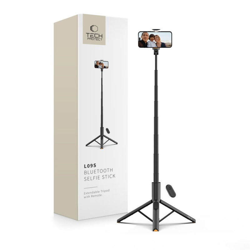 Asmenukių lazda „Tech-Protect L09S“ su trikoju – juoda