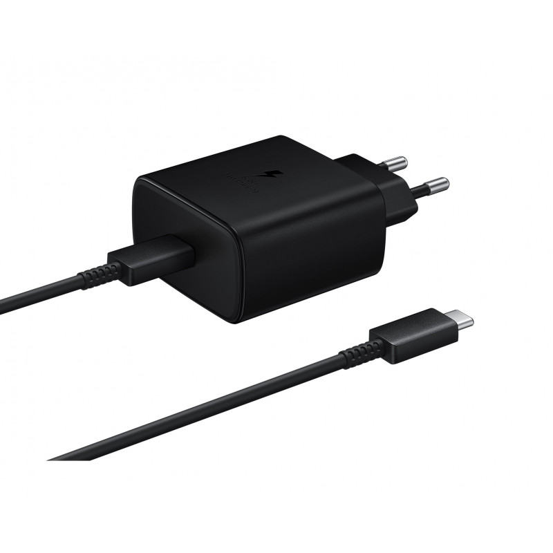 „Samsung EP-TA845EWE“ 45 W sieninis įkroviklis su USB-C laidu „Samsung EP-DW767JWE“ 45 W 1,8 m (OOB urmu - pakaitinė pak...