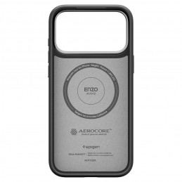 „Spigen Enzo Aramid T“ „MagSafe“ dėklas, skirtas „iPhone 17 Pro“ – juodas ir sidabrinis