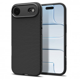 „Spigen Liquid Air“ dėklas, skirtas „iPhone 17 Air“ – matinės juodos spalvos