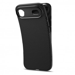 „Spigen Liquid Air“ dėklas, skirtas „iPhone 17 Air“ – matinės juodos spalvos