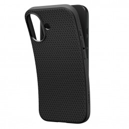 „Spigen Liquid Air“ dėklas, skirtas „iPhone 17“ – matinės juodos spalvos