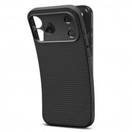 „Spigen Liquid Air“ dėklas, skirtas „iPhone 17 Pro“ – matinės juodos spalvos