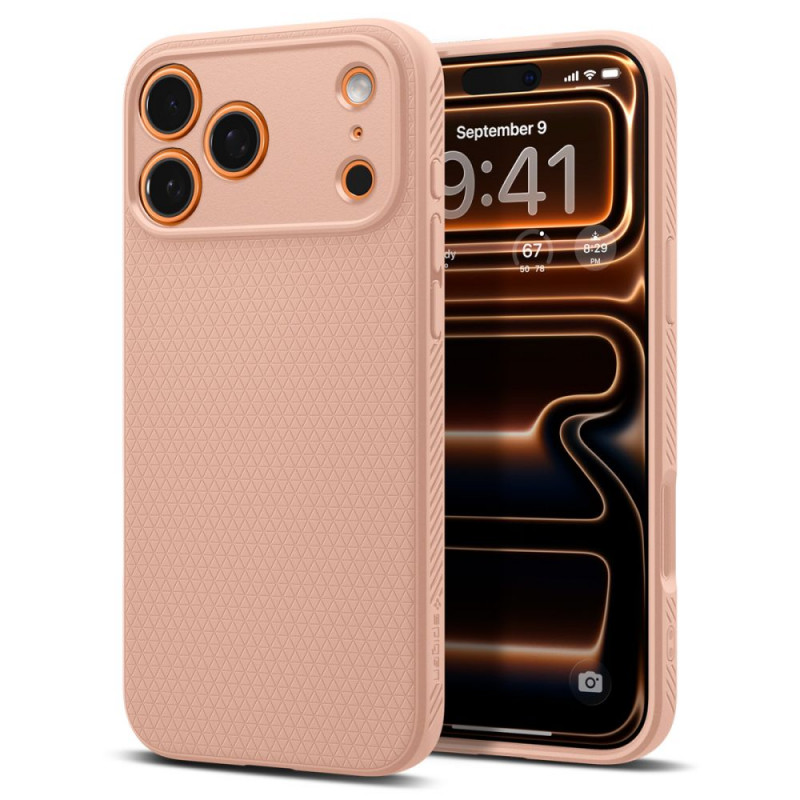 „Spigen Liquid Air“ dėklas, skirtas „iPhone 17 Pro Max“ – titano rožinis