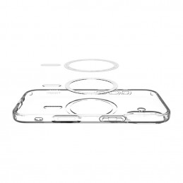 „Spigen Liquid Crystal MagSafe“ dėklas, skirtas „iPhone 17“ – skaidrus ir baltas