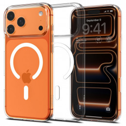 „Spigen Liquid Crystal MagSafe“ dėklas, skirtas „iPhone 17 Pro Max“ – skaidrus ir baltas