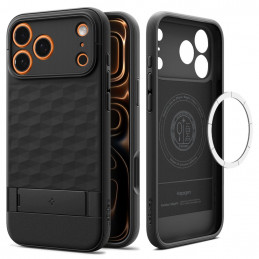 „Spigen Parallax „S“ MagSafe“ dėklas, skirtas „iPhone 17 Pro Max“ – matinės juodos spalvos