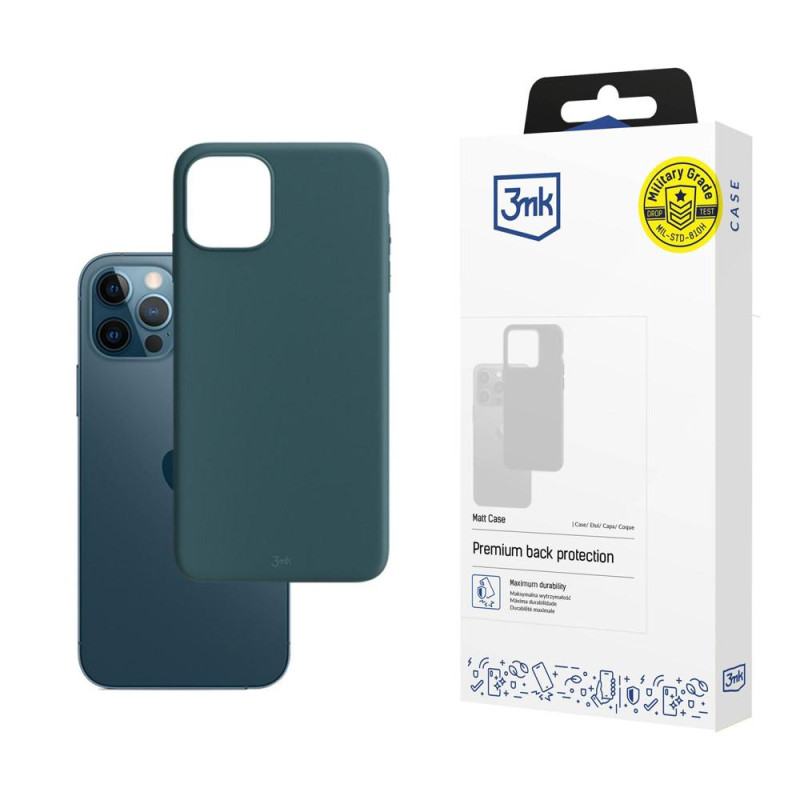 3mk matinis dėklas, skirtas iPhone 12 / iPhone 12 Pro – žalias