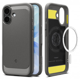 „Spigen Rugged Armor Mag MagSafe“ dėklas, skirtas iPhone 17 – pilkas
