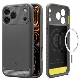 „Spigen Rugged Armor Mag MagSafe“ dėklas, skirtas „iPhone 17 Pro“ – pilkas