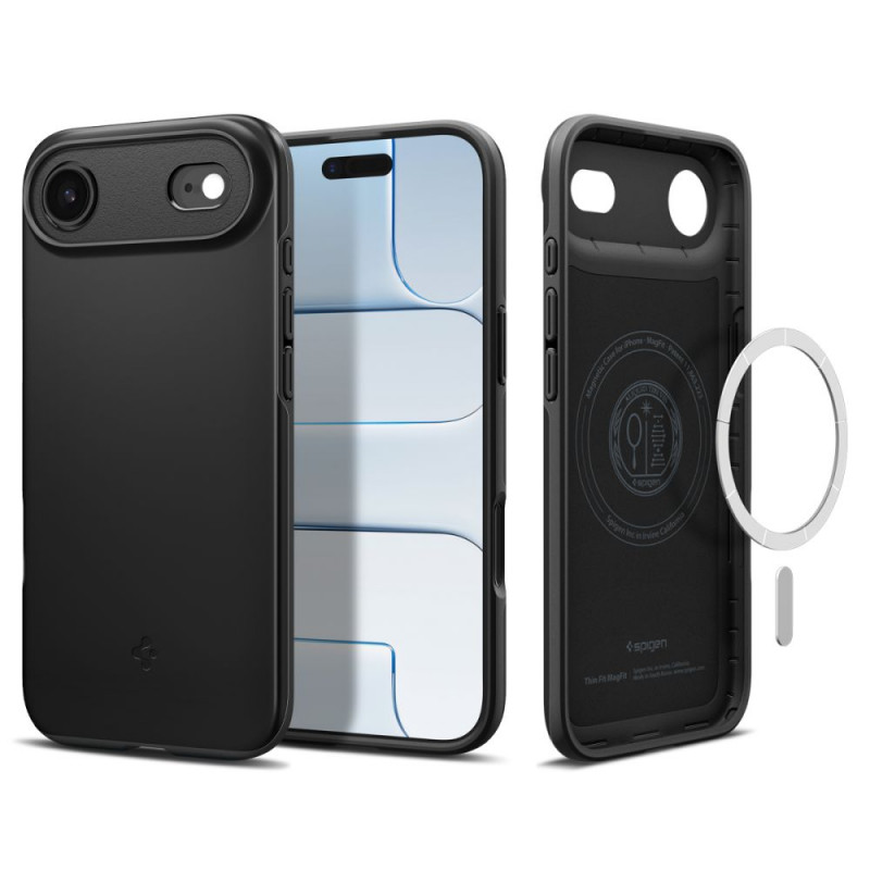 „Spigen Thin Fit MagSafe“ dėklas, skirtas „iPhone 17 Air“ – juodas