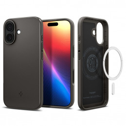 „Spigen Thin Fit MagSafe“ dėklas, skirtas „iPhone 17“ – pilkas