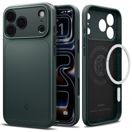 „Spigen Thin Fit MagSafe“ dėklas, skirtas „iPhone 17 Pro“ – žalias