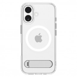 „Spigen Ultra Hybrid „S““ „MagSafe“ dėklas, skirtas „iPhone 17“ – skaidrus ir baltas