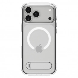 „Spigen Ultra Hybrid „S““ „MagSafe“ dėklas, skirtas „iPhone 17 Pro“ – skaidrus ir baltas