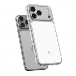„Spigen Ultra Hybrid T“ „MagSafe“ dėklas, skirtas „iPhone 17 Pro Max“ – skaidrus ir baltas