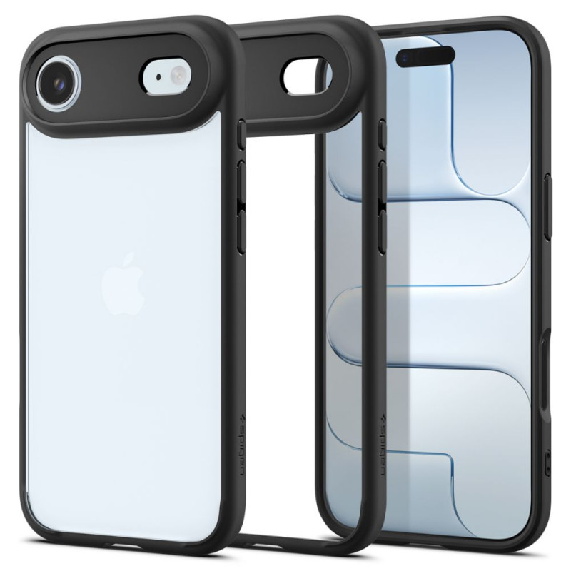 „Spigen Ultra Hybrid“ dėklas, skirtas „iPhone 17 Air“ – matinės juodos spalvos