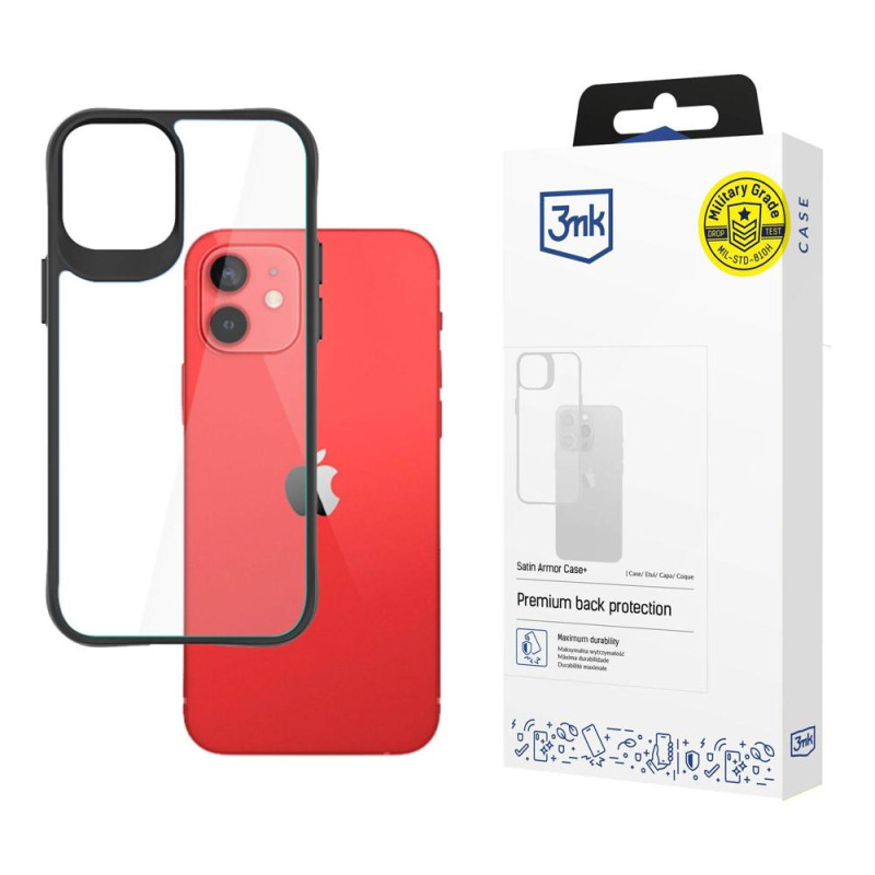 3mk Satin Armor Case+ dėklas, skirtas iPhone 12 / 12 Pro - skaidrus