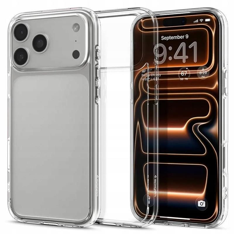 „Spigen Ultra Hybrid“ dėklas, skirtas „iPhone 17 Pro Max“ – skaidrus
