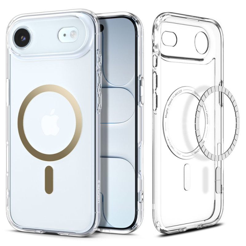 „Spigen Ultra Hybrid MagSafe“ dėklas, skirtas „iPhone 17 Air“ – permatomas auksinis