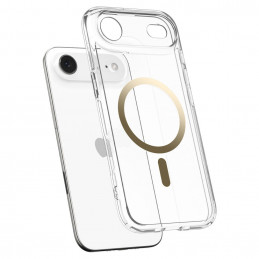 „Spigen Ultra Hybrid MagSafe“ dėklas, skirtas „iPhone 17 Air“ – permatomas auksinis