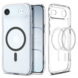„Spigen Ultra Hybrid MagSafe“ dėklas, skirtas „iPhone 17 Air“ – skaidriai pilkas