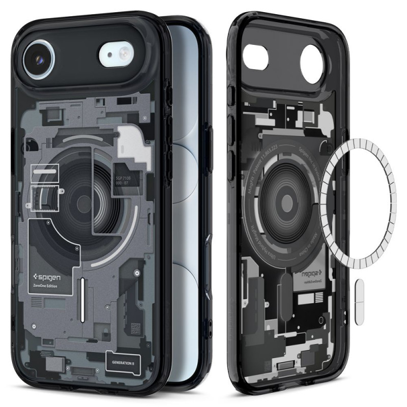 „Spigen Ultra Hybrid MagSafe“ dėklas, skirtas „iPhone 17 Air Zero One“ – juodas