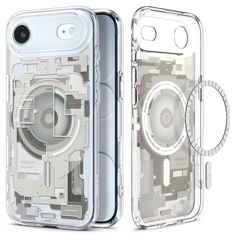 „Spigen Ultra Hybrid MagSafe“ dėklas, skirtas „iPhone 17 Air Zero One“ – titano spalvos
