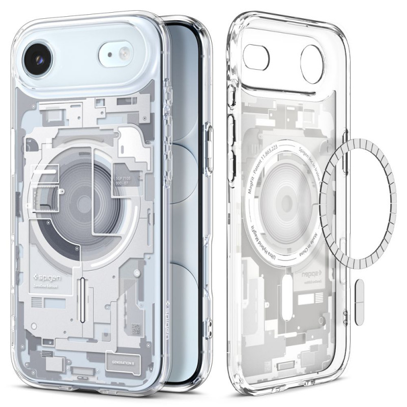 „Spigen Ultra Hybrid MagSafe“ dėklas, skirtas „iPhone 17 Air Zero One“ – baltas
