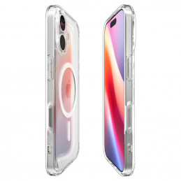 „Spigen Ultra Hybrid MagSafe“ dėklas, skirtas „iPhone 17“ – skaidrus ir baltas