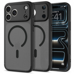 „Spigen Ultra Hybrid MagSafe“ dėklas, skirtas „iPhone 17 Pro“ – juodas