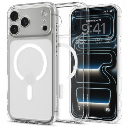 „Spigen Ultra Hybrid MagSafe“ dėklas, skirtas „iPhone 17 Pro“ – baltas