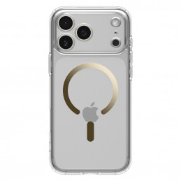 „Spigen Ultra Hybrid MagSafe“ dėklas, skirtas „iPhone 17 Pro Max“ – permatomas auksinis