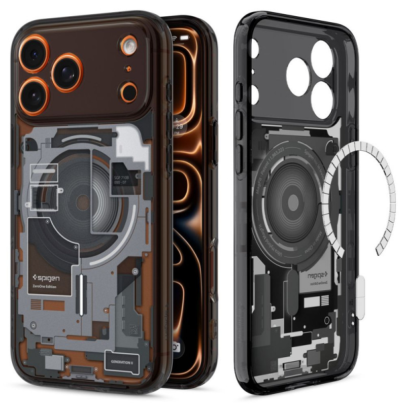 „Spigen Ultra Hybrid MagSafe“ dėklas, skirtas „iPhone 17 Pro Zero One“ – juodas