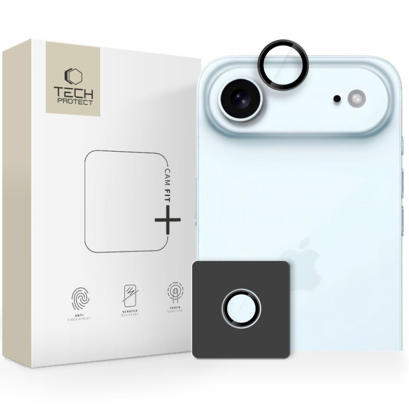 „Tech-Protect Camring Fit+“ kameros dėklas, skirtas „iPhone 17 Air“ – juodas