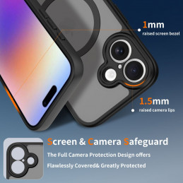„Tech-Protect BasicMag MagSafe“ dėklas, skirtas „iPhone 17“ – matinės juodos spalvos