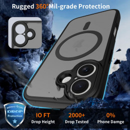 „Tech-Protect BasicMag MagSafe“ dėklas, skirtas „iPhone 17“ – matinės juodos spalvos