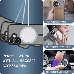 „Tech-Protect BasicMag MagSafe“ dėklas, skirtas „iPhone 17“ – matinės juodos spalvos
