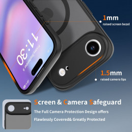 „Tech-Protect BasicMag MagSafe“ dėklas, skirtas „iPhone 17 Air“ – matinės juodos spalvos