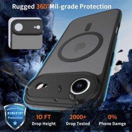 „Tech-Protect BasicMag MagSafe“ dėklas, skirtas „iPhone 17 Air“ – matinės juodos spalvos