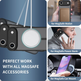 „Tech-Protect BasicMag MagSafe“ dėklas, skirtas „iPhone 17 Air“ – matinės juodos spalvos