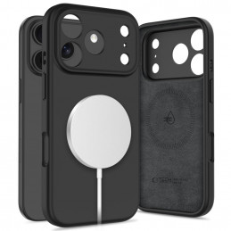 „Tech-Protect BasicMag MagSafe“ dėklas, skirtas „iPhone 17 Pro Max“ – matinės juodos spalvos