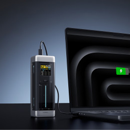 Nešiojamoji baterija „Cuktech CUK00P23GLBK“ 210 W 25000 mAh 2 x USB-C 1 x USB-A – juoda