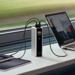 Nešiojamoji baterija „Cuktech CKPB200UGLGR“ 210 W 20000 mAh 2 x USB-C 1 x USB-A - pilka