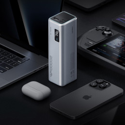 Nešiojamoji baterija „Cuktech CUKP200XGLGR“ 100 W 20000 mAh 2 x USB-C 1 x USB-A - pilka