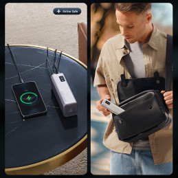 Nešiojamoji baterija „Cuktech CUKP200XGLGR“ 100 W 20000 mAh 2 x USB-C 1 x USB-A - pilka
