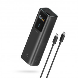 Nešiojamoji baterija „Cuktech CKPB100PGLBL“ 150 W 10000 mAh USB-C USB-A - juoda