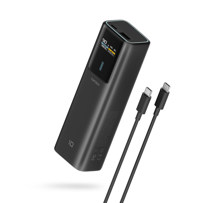 Nešiojamoji baterija „Cuktech CKPB100PGLBL“ 150 W 10000 mAh USB-C USB-A - juoda