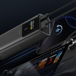 Nešiojamoji baterija „Cuktech CKPB100PGLBL“ 150 W 10000 mAh USB-C USB-A - juoda